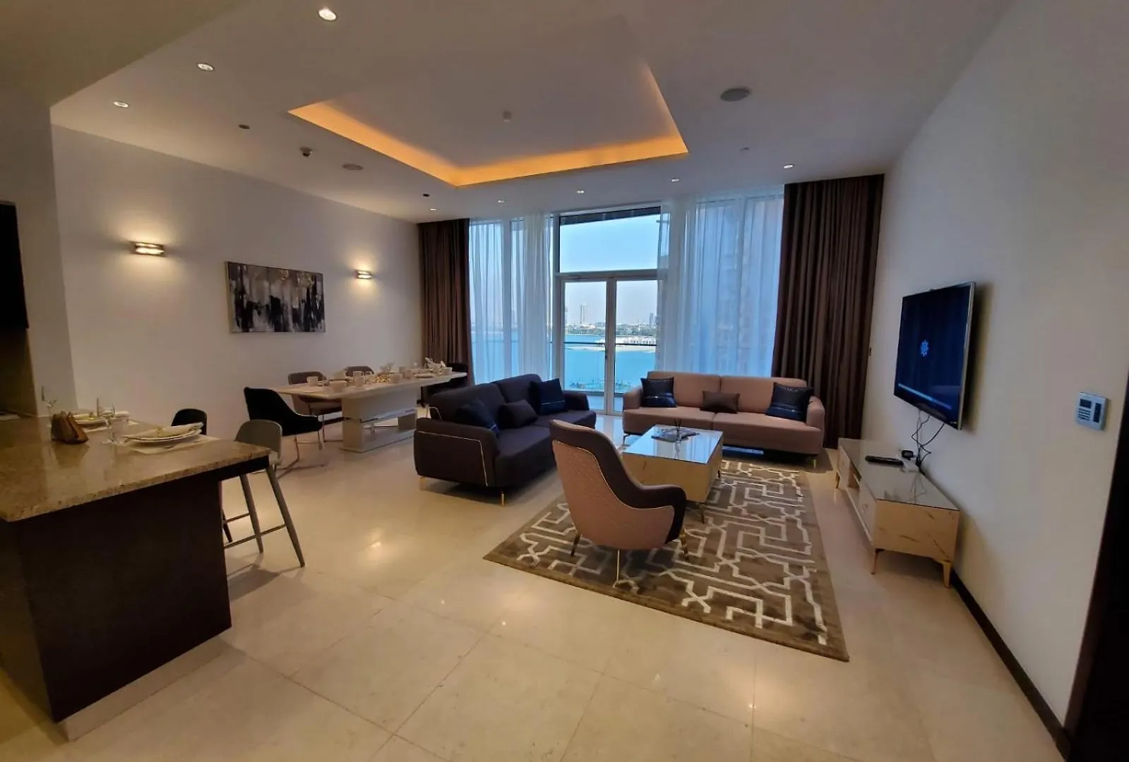 Apartment Palm Jumeirah Tiara Residence Ruby 1King And 2 Sofa Beds Dubai